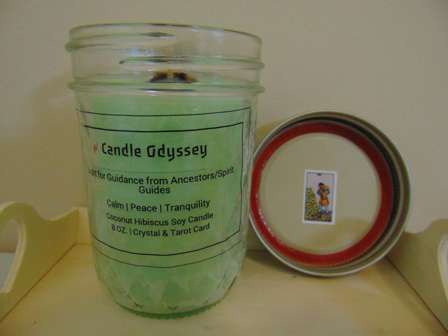 Coconut Hibiscus Scented Soy Hand Poured Candle