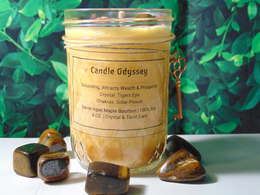 Barrel Aged Maple Bourbon Scented Soy Hand Poured Candle
