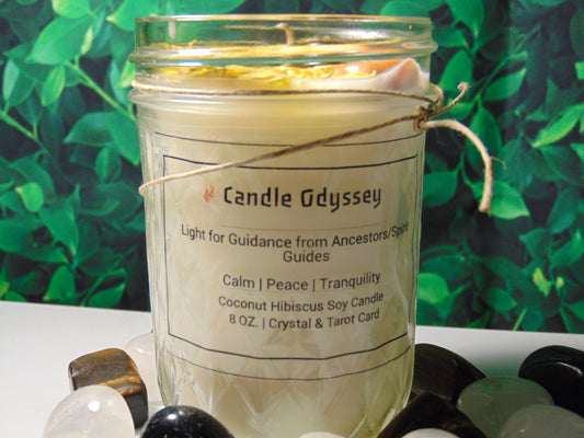 Coconut Hibiscus Scented Soy Hand Poured Candle