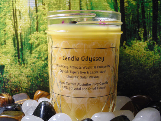 Black Currant Absinthe Scented Soy Hand Poured Candle