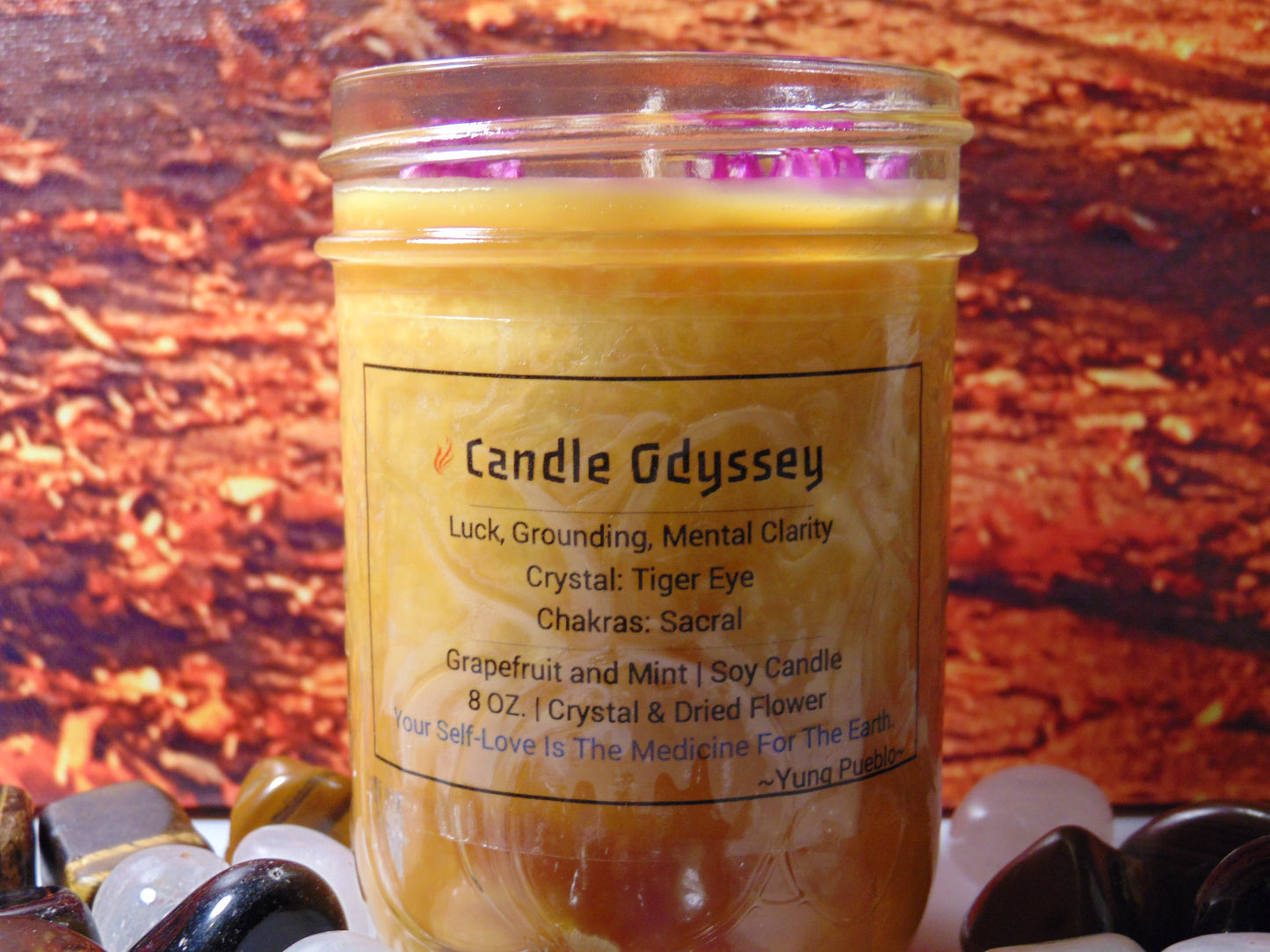 Grapefruit & Mint Scented Soy Hand Poured Candle