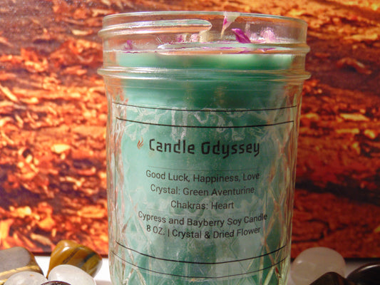 Cypress and Bayberry Scented Soy Hand Poured Candle