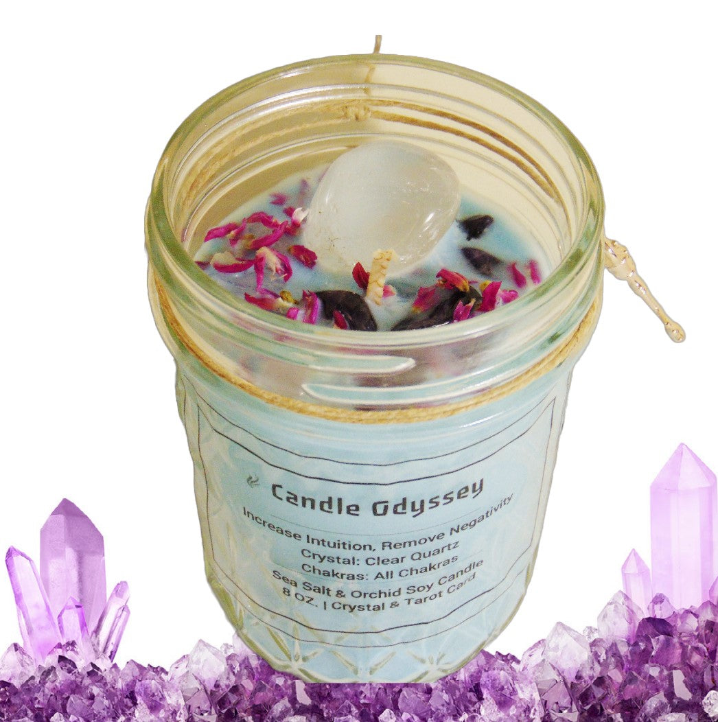Sea Salt and Orchid Scented Soy Hand Poured Candle