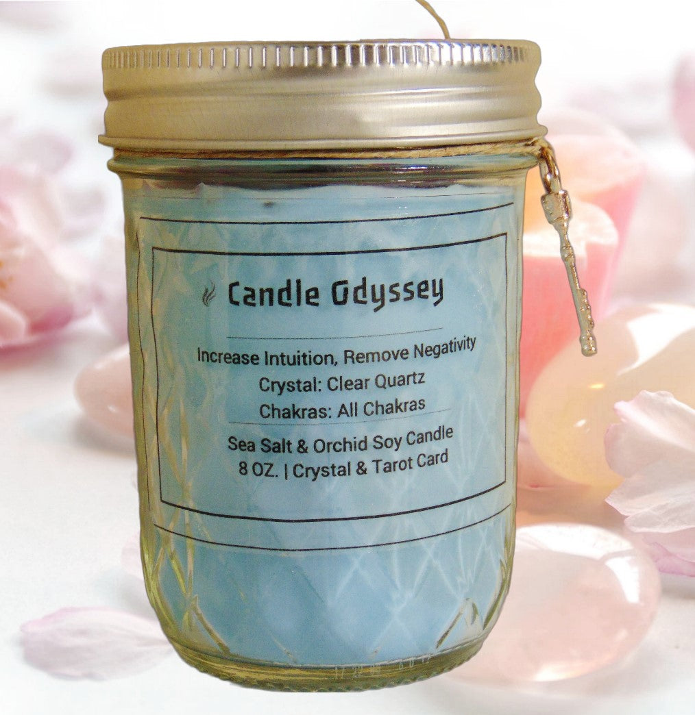 Sea Salt & Orchid Scented Soy Hand Poured Candle