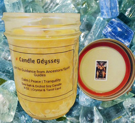 Sea Salt and Orchid Scented Soy Hand Poured Candle